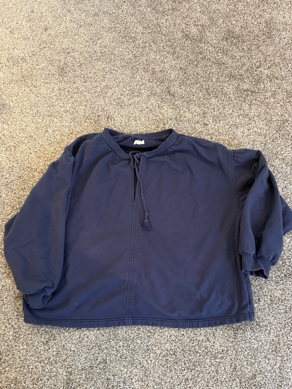 aerie Navy Blue Long Sleeve Pullover Top